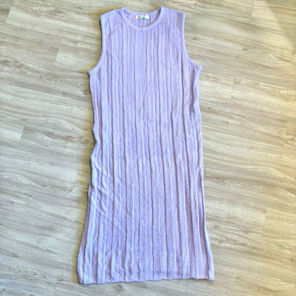 Free People Dresses & Skirts - Free People Lavender Ribbed Midi Dress